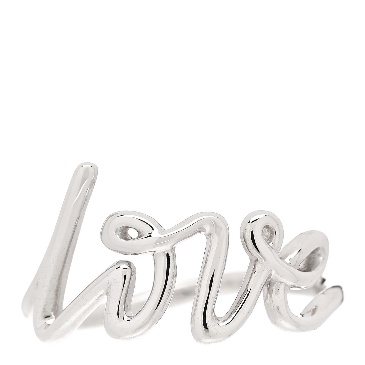 Tiffany Sterling Silver Paloma Picasso Graffiti Love Ring 52 6 1 of 5