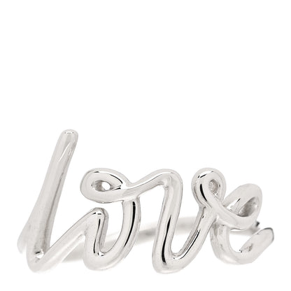 Tiffany Sterling Silver Paloma Picasso Graffiti Love Ring 52 6 1 of 5