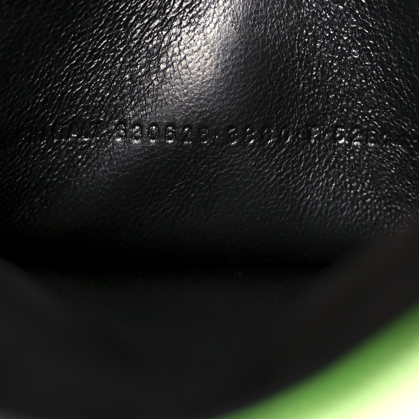 Shiny Calfskin Crocodile Embossed Logo Large Cash Pouch With Handle Fluo Green