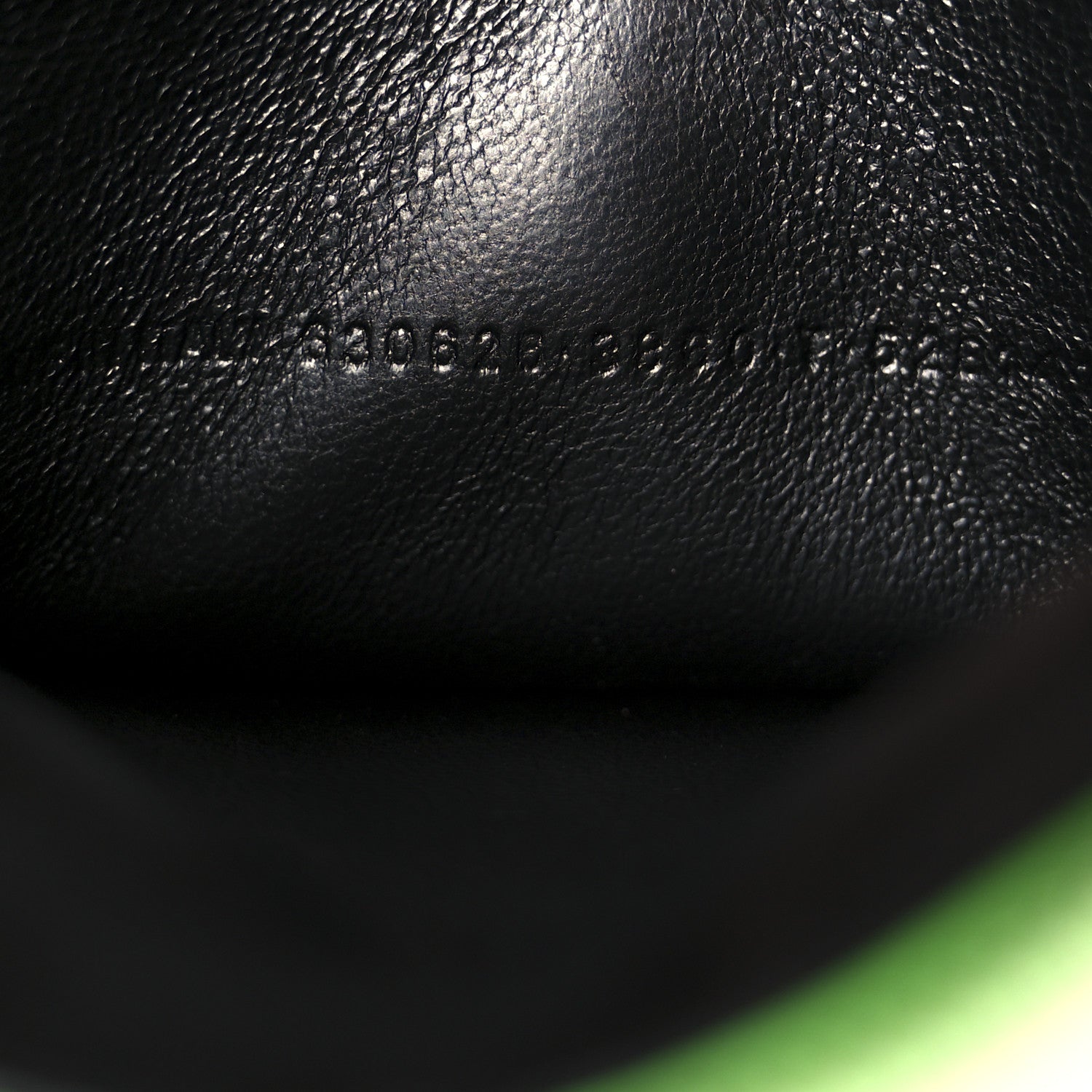 Balenciaga Shiny Calfskin Crocodile Embossed Logo Large Cash Pouch With Handle Fluo Green 7 of 9