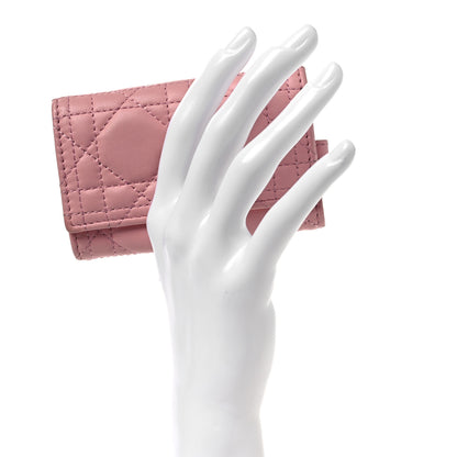 Christian Dior Lambskin Cannage Miss Dior 4 Key Holder Wallet Pink 2 of 12