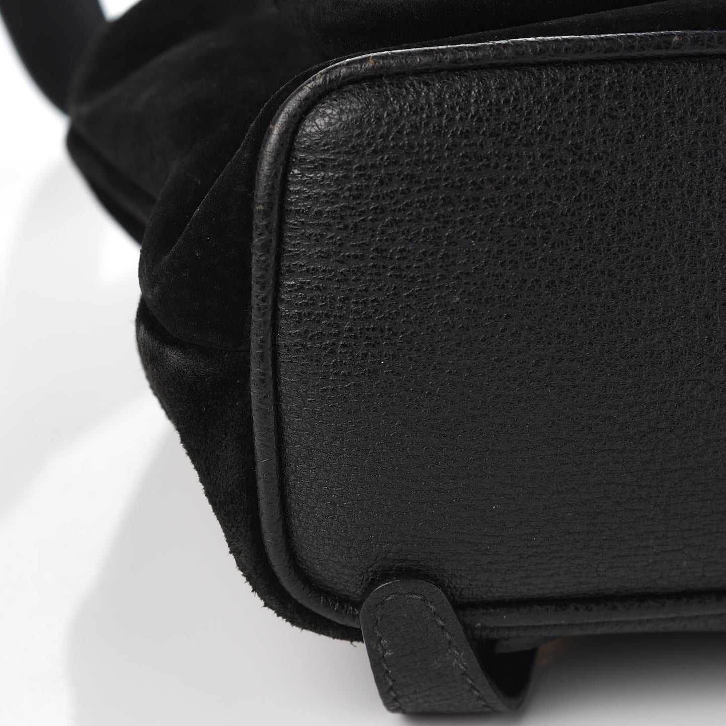 Suede Bamboo Backpack Black