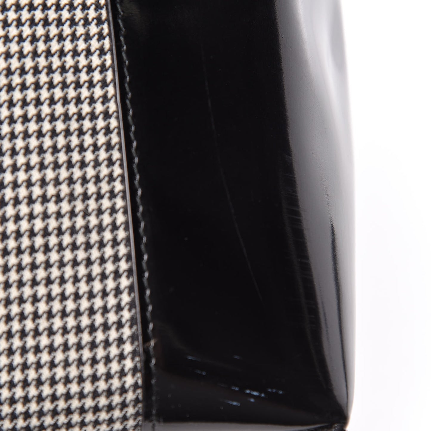 Patent Canvas Large Lady Dior Black