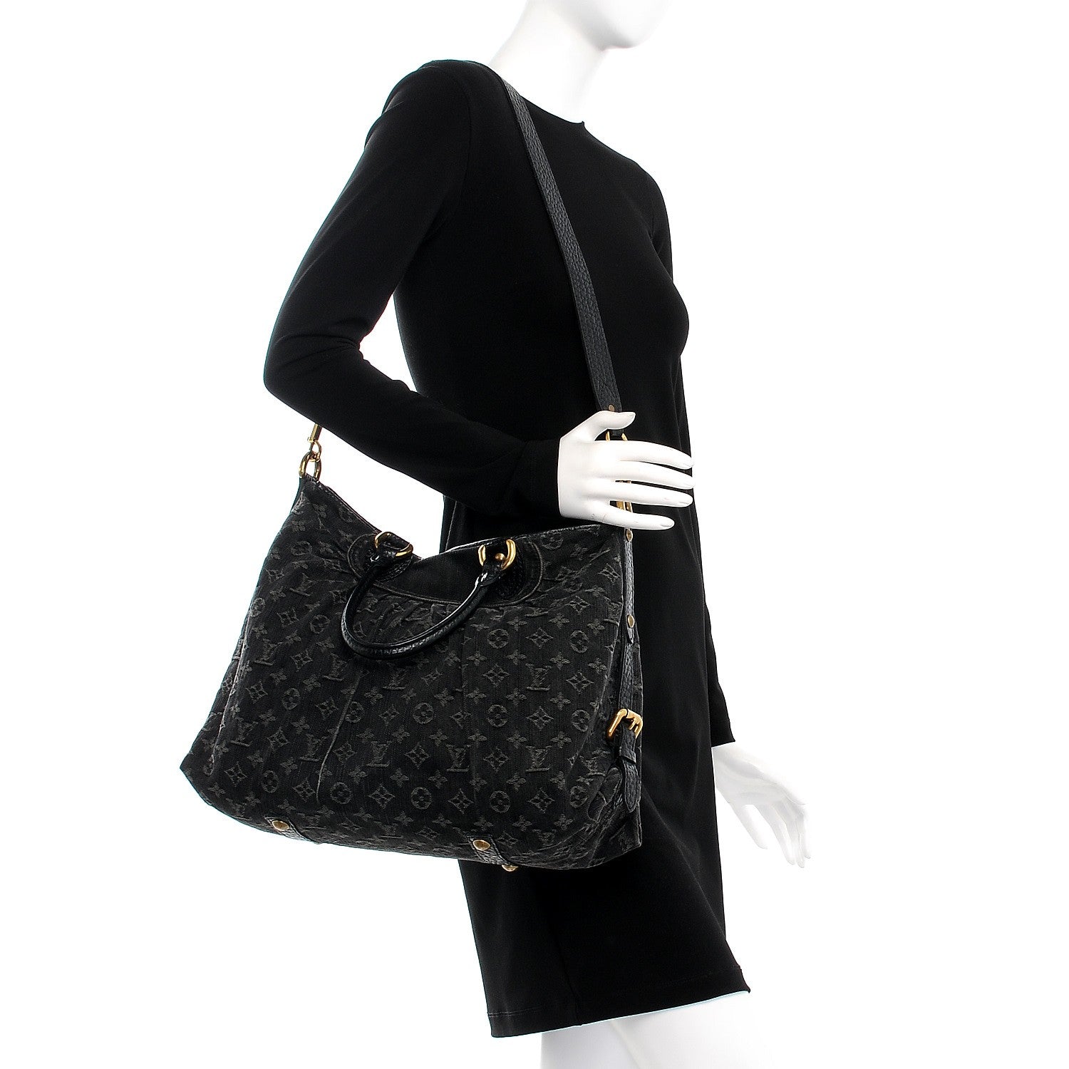 Louis Vuitton Denim Neo Cabby GM Black 2 of 8