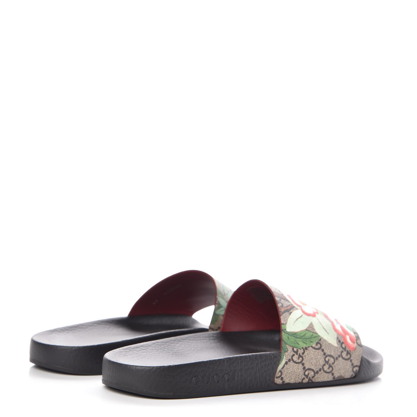 GG Supreme Monogram Tian Womens Slide Sandals 41 Beige Multicolor