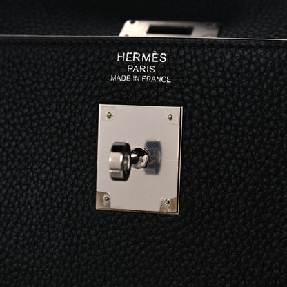 Hermes Togo Verso Kelly Retourne 35 Black Bleu Agate 10 of 14