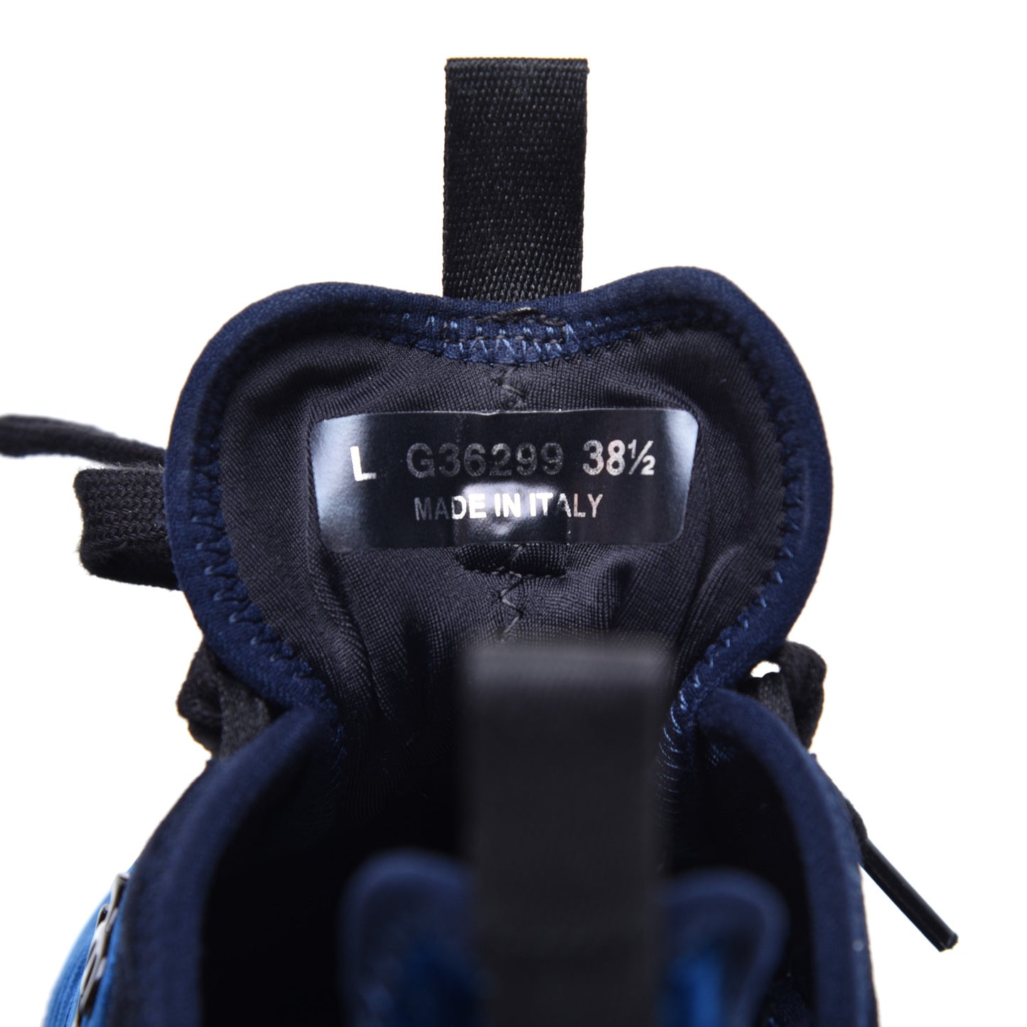 Suede Calfskin Velvet Grosgrain CC Sneakers 38.5 Navy Blue Black