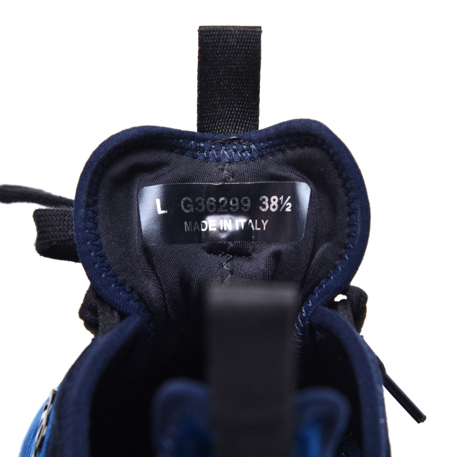 Chanel Suede Calfskin Velvet Grosgrain CC Sneakers 38.5 Navy Blue Black 8 of 9