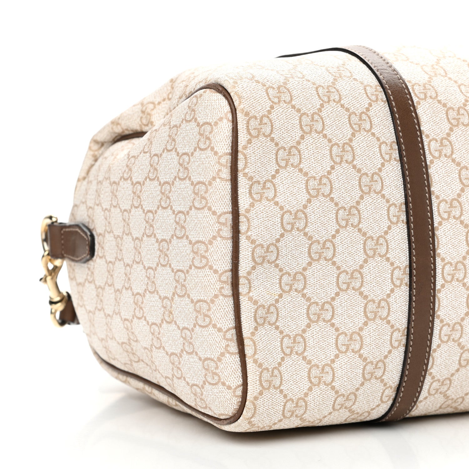 Gucci GG Supreme Monogram Calfskin Medium Nice Boston New Mystic White Beige Brown 10 of 16