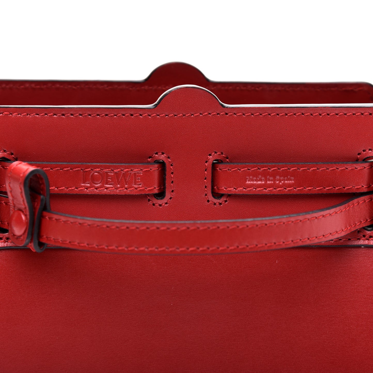 Boxcalf Mini Lazo Tote Scarlet