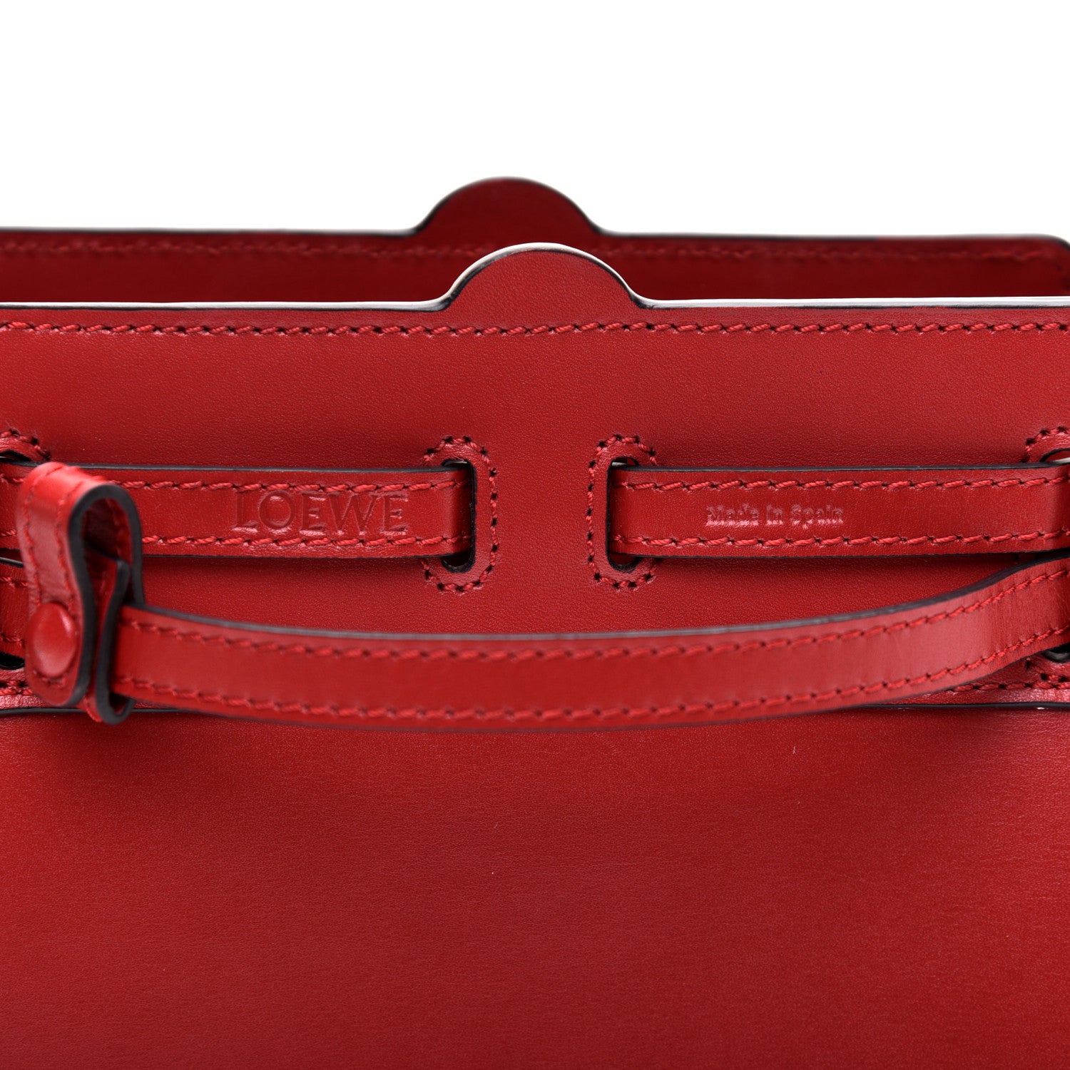 Loewe Boxcalf Mini Lazo Tote Scarlet 10 of 11