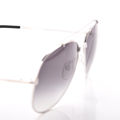 Tom Ford Indiana Aviator Sunglasses TF497 Silver 5 of 9