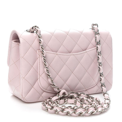 Chanel Lambskin Quilted Mini Rectangular Flap Light Pink 3 of 11