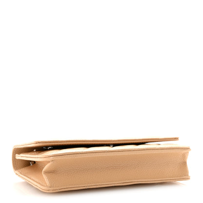 Chanel Caviar Quilted Wallet on Chain WOC Beige 4 of 11