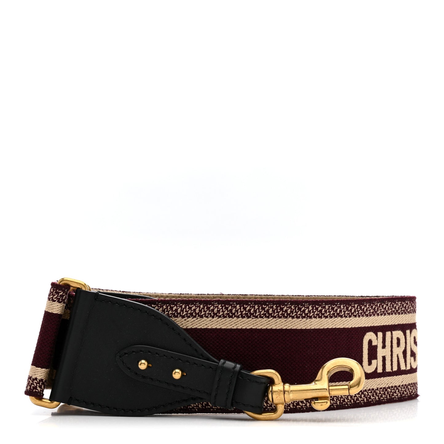 Canvas Embroidered Shoulder Strap Burgundy