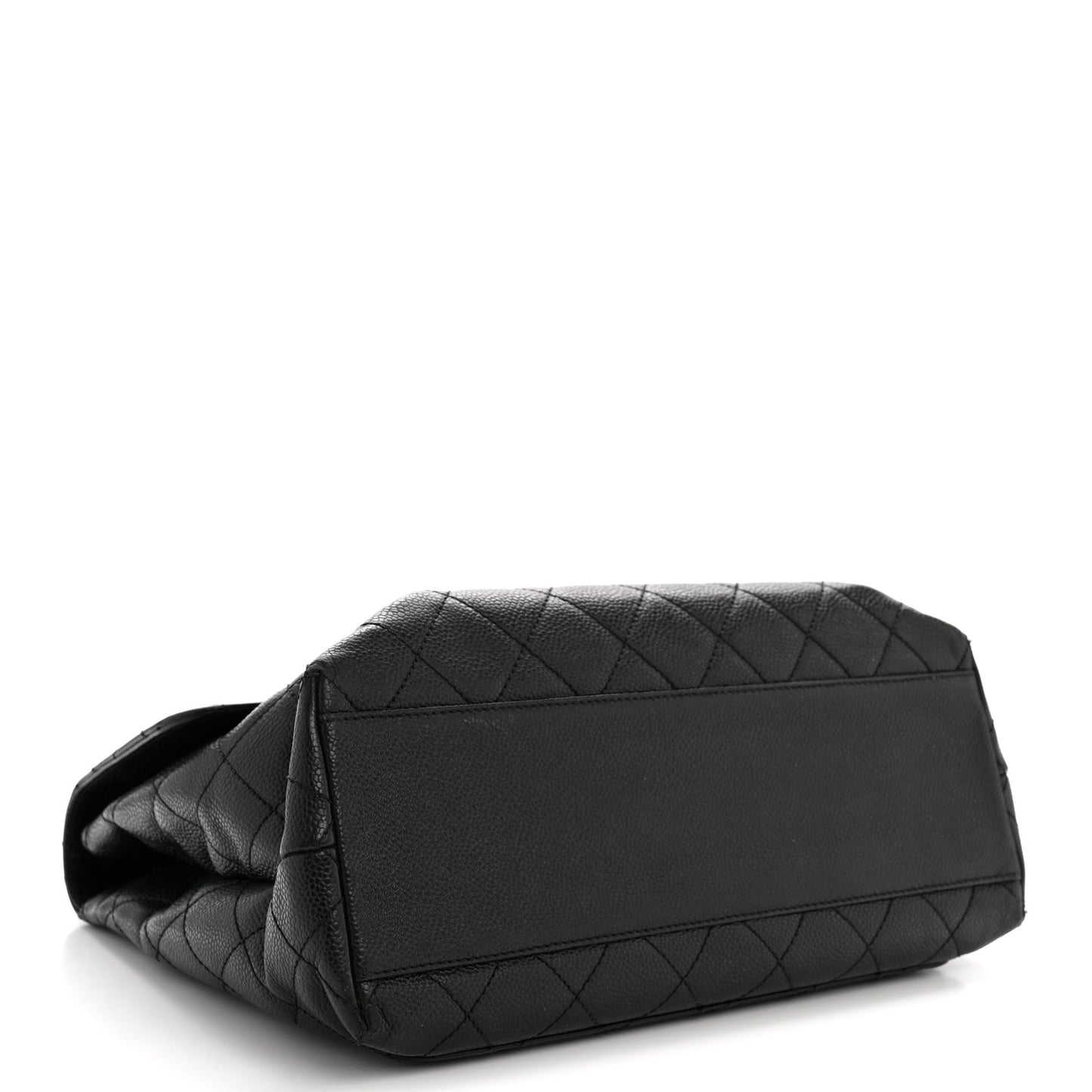 Caviar Quilted Jumbo Kelly Flap Black