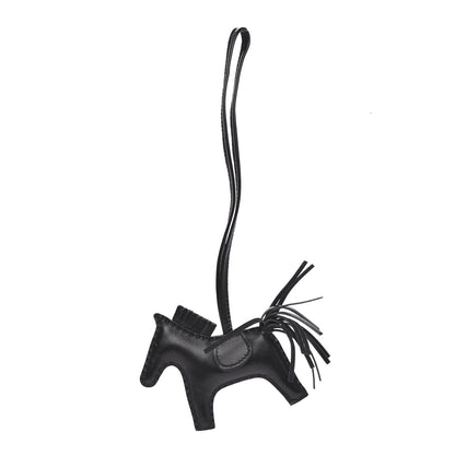 Hermes Milo Lambskin Grigri Rodeo Horse Bag Charm PM So Black 1 of 3