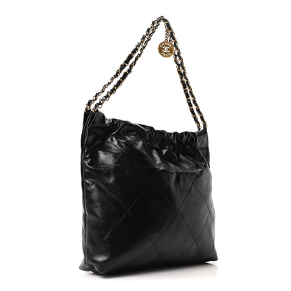 Chanel Shiny Calfskin Quilted Small Chanel 22 Black 4 of 11