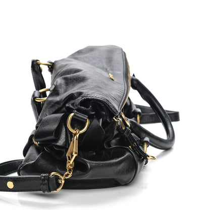 Miu Miu Vitello Lux Medium Bow Bag Nero Black 11 of 11