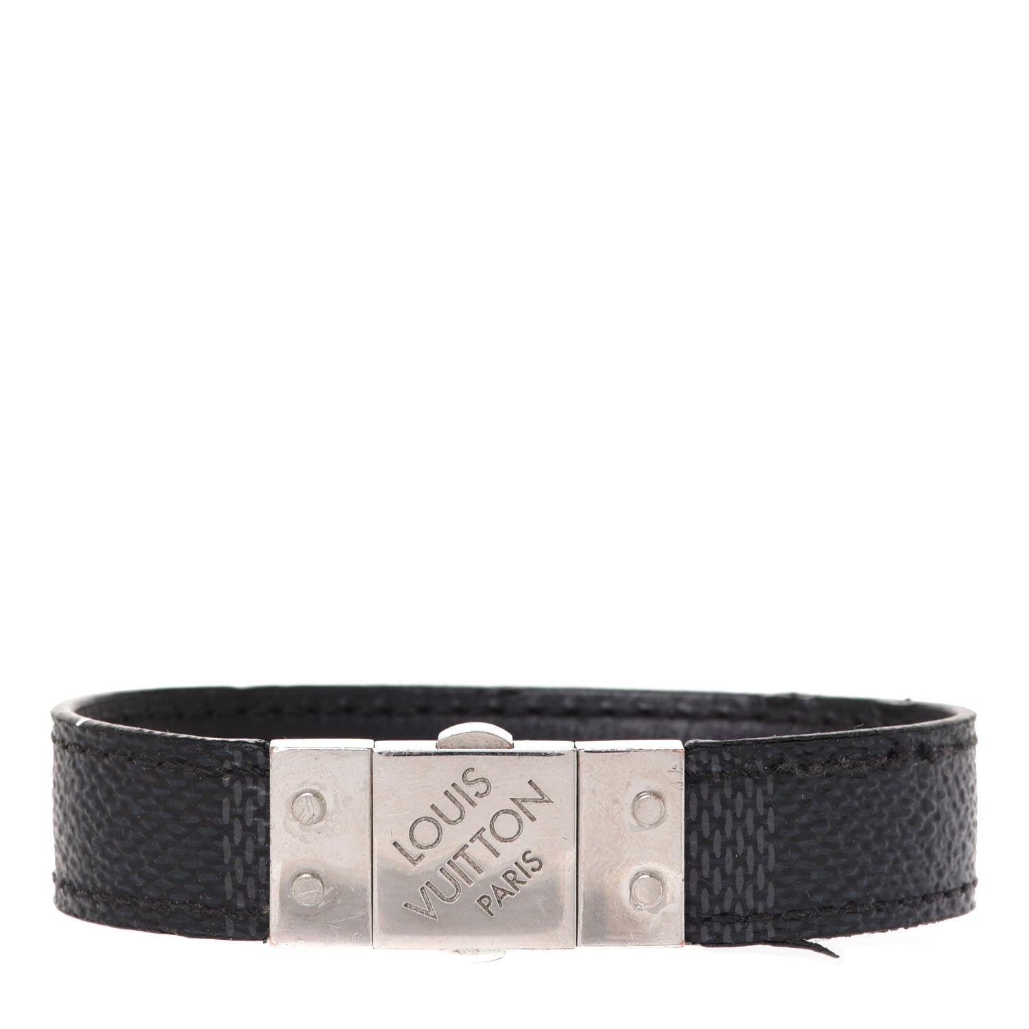 Louis Vuitton Damier Graphite Check It Reversible Bracelet 21 1 of 4