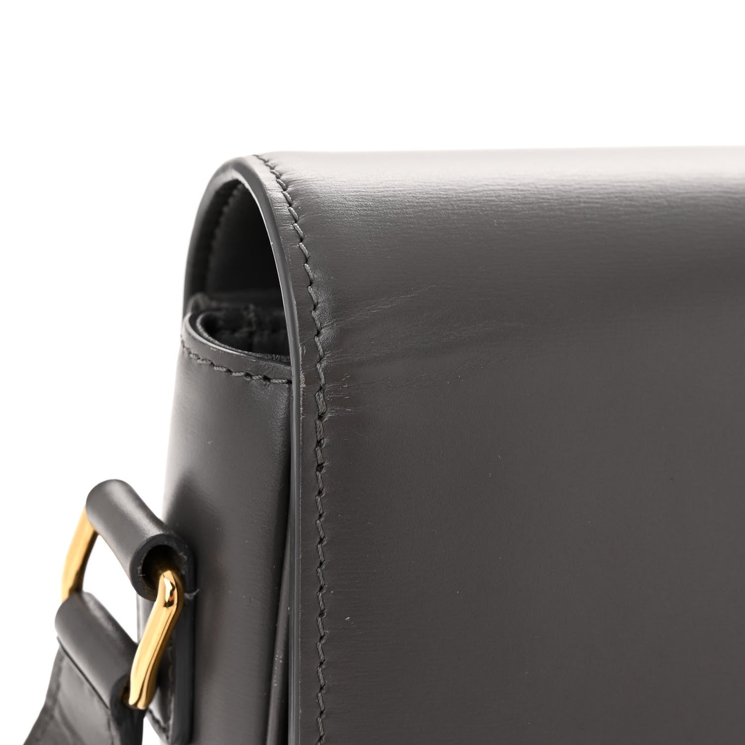 Celine Shiny Calfskin Medium Triomphe Grey 14 of 16