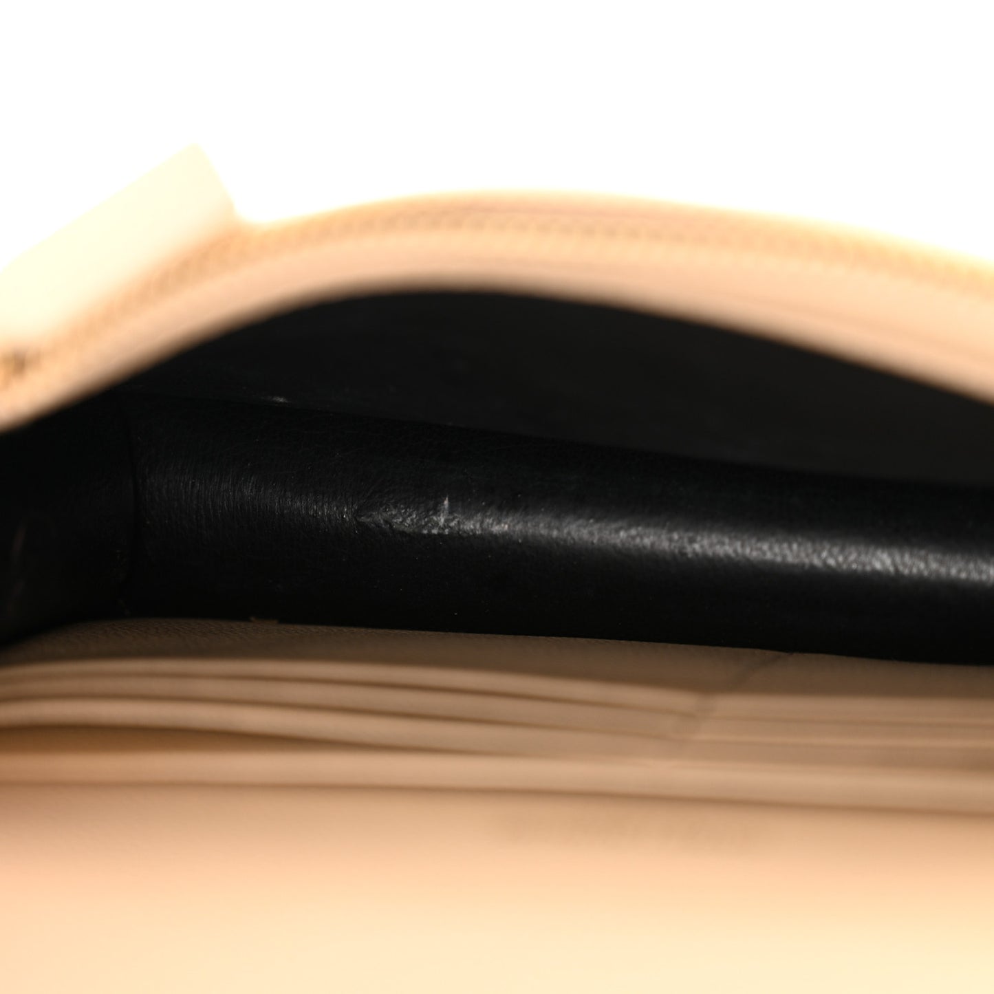 Grain De Poudre Matelasse Chevron Monogram Envelope Chain Wallet Nude Powder