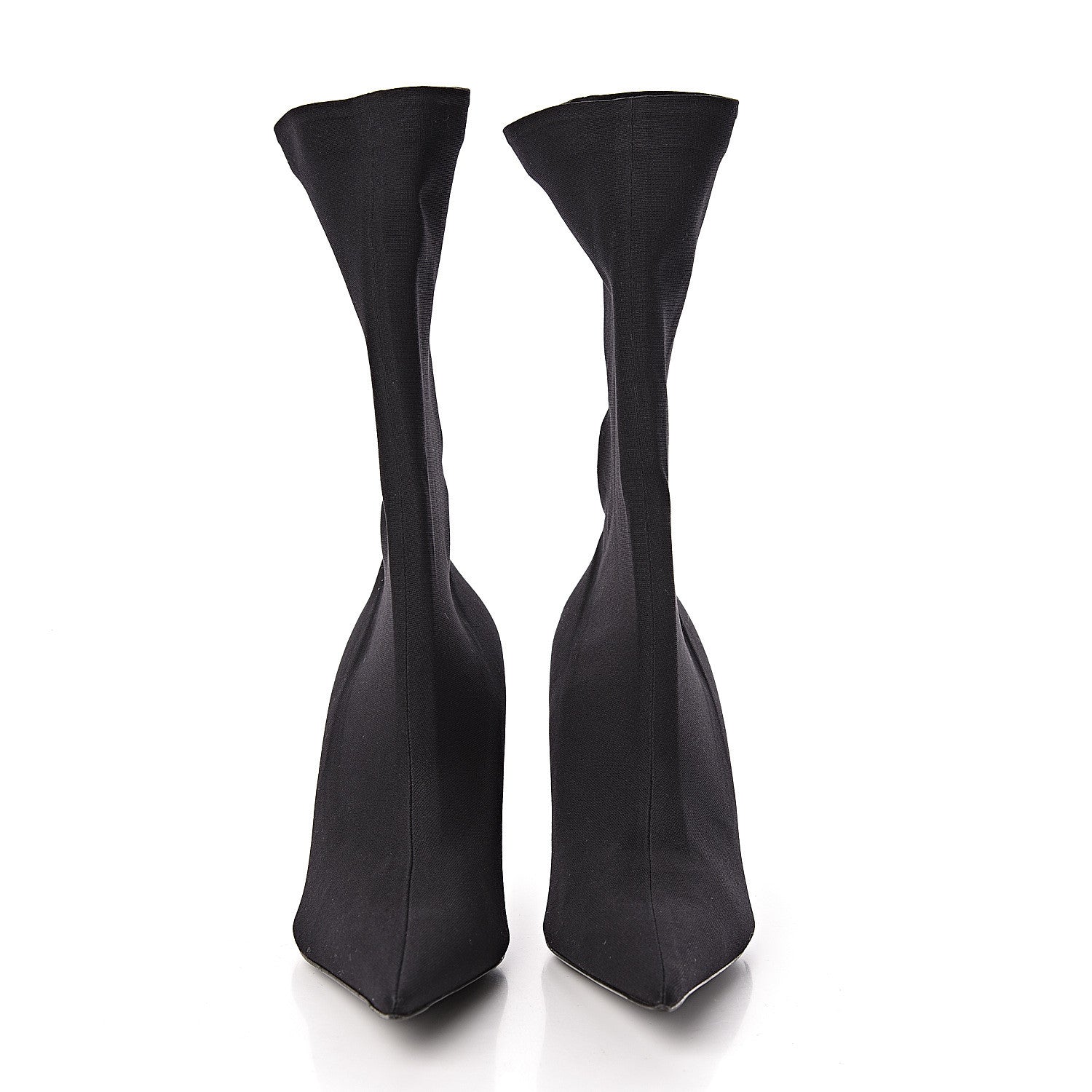 Balenciaga Jersey Crepe Extreme Pointed Toe Knife Booties 36 Black 2 of 5