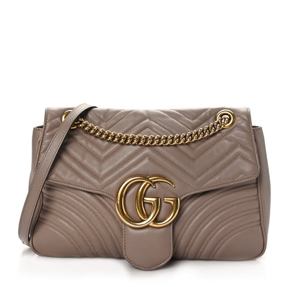 Gucci Calfskin Matelasse Medium GG Marmont Shoulder Bag Porcelain Rose 1 of 10