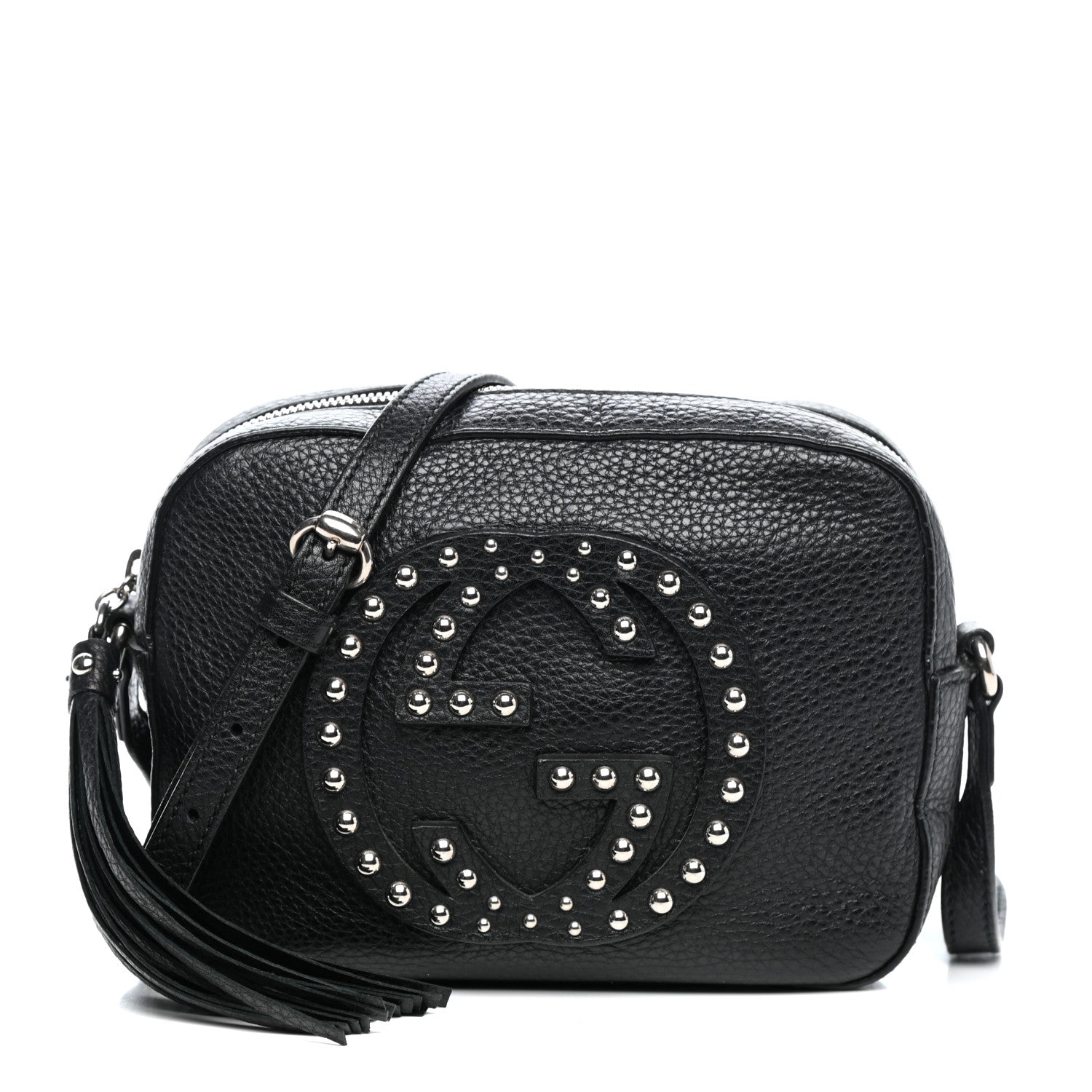 Gucci Pebbled Calfskin Studded Small Soho Disco Bag Black 1 of 10