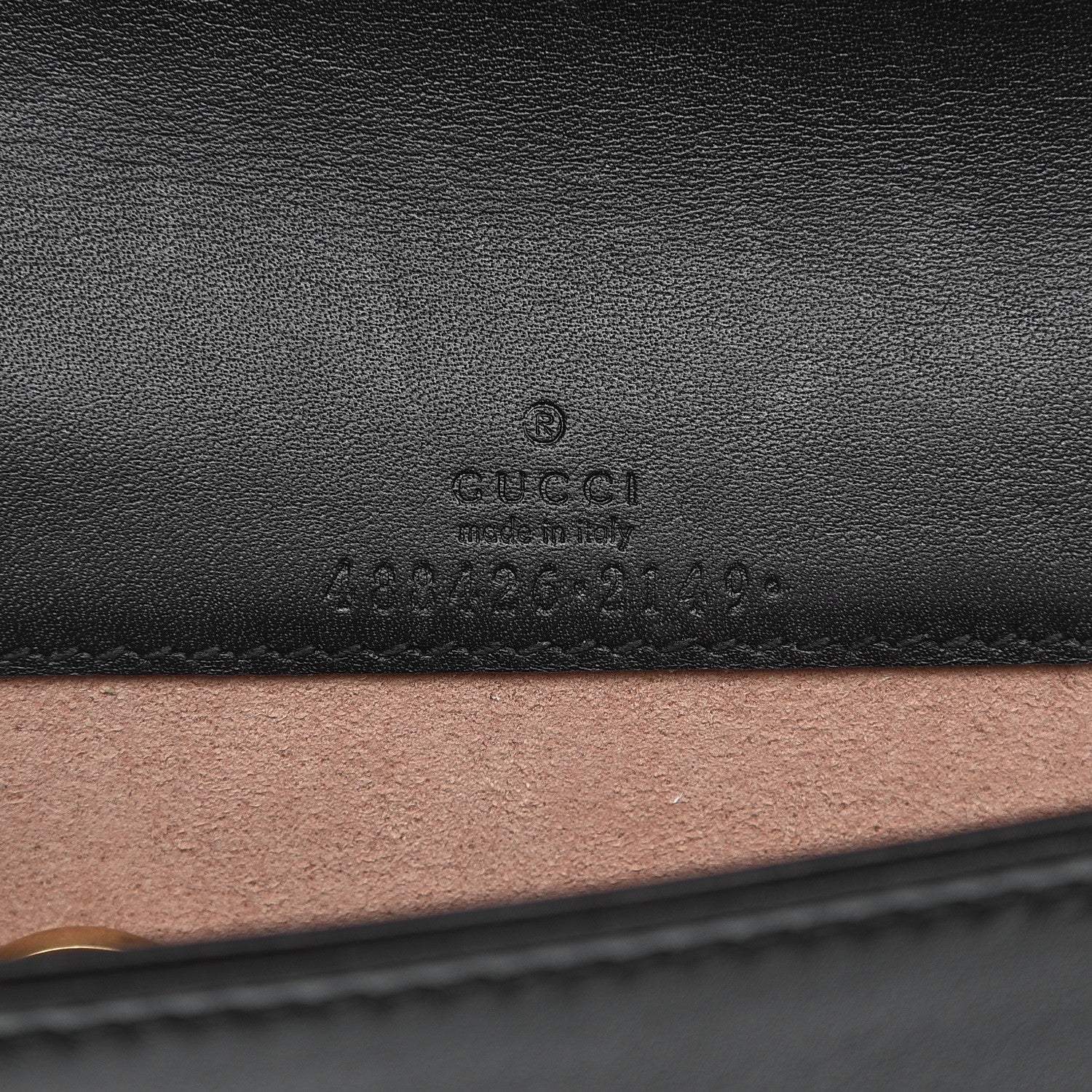 Gucci Calfskin Matelasse Animal Studs GG Marmont Mini Bag Black 7 of 8