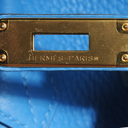 Hermes Taurillon Clemence Birkin 35 Bleu Paradis 8 of 26