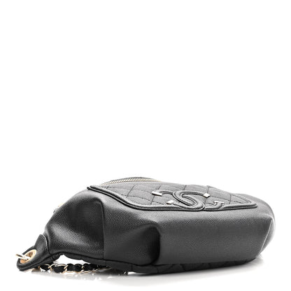 Chanel Caviar Quilted Filigree Waist Bag Black 4 of 10