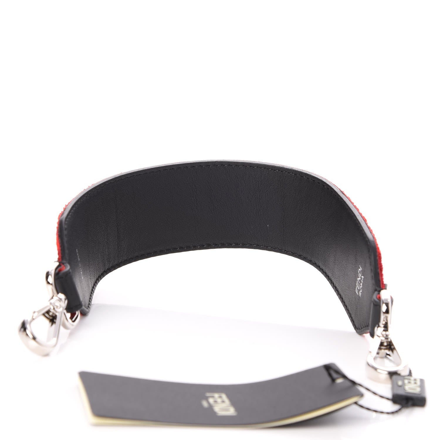 Fendi Velvet FF Mini Strap You Red 2 of 5