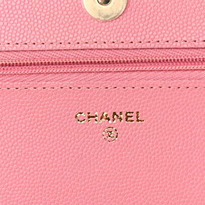Chanel Caviar Quilted Wallet On Chain WOC Dark Pink 6 of 12