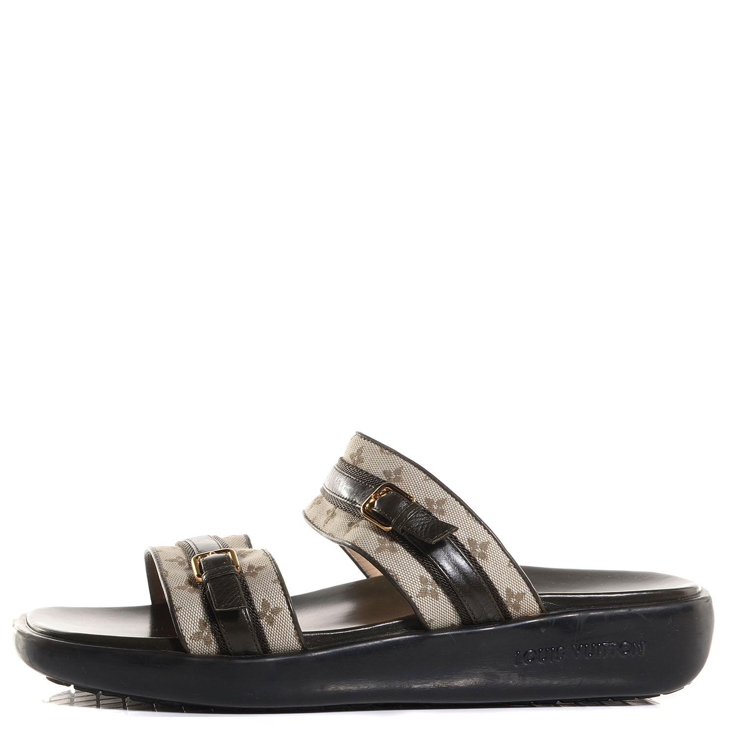 Louis Vuitton Mini Monogram Sandals Kaki 37.5 1 of 7