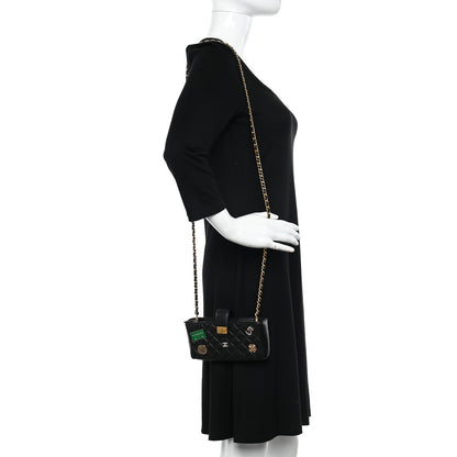 Chanel Aged Calfskin Lucky Charms 2.55 Reissue Mini Clutch With Chain Black 2 of 13
