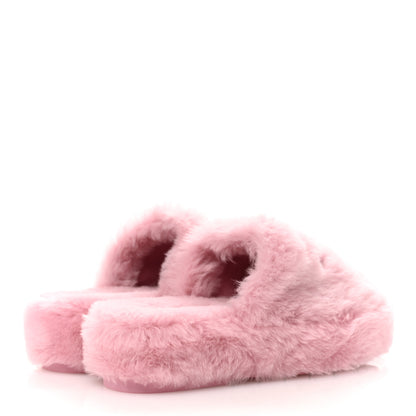 Chanel Shearling CC Flat Mules 37 Pink 5 of 19