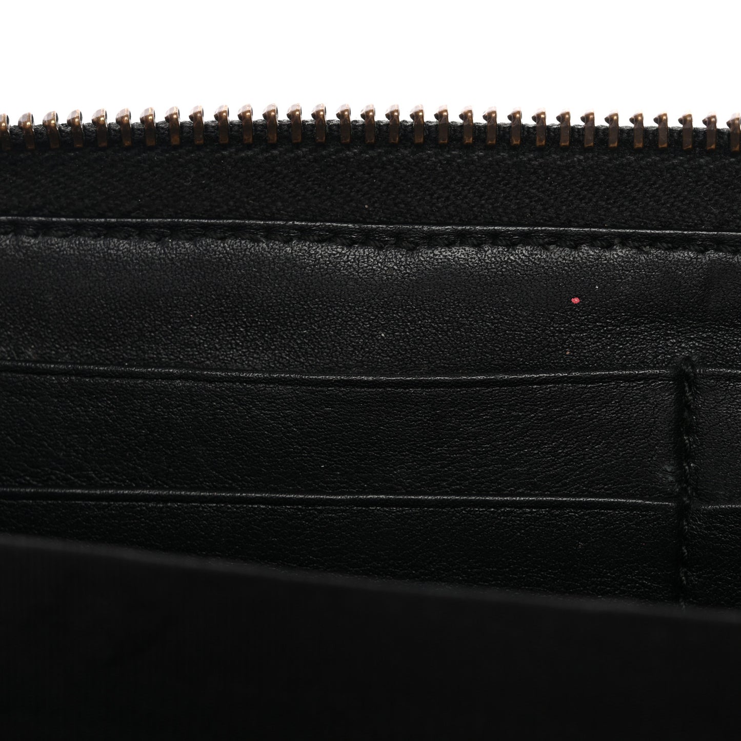 Calfskin Matelasse GucciGhost GG Marmont Zip Around Wallet Black New Acquamarine