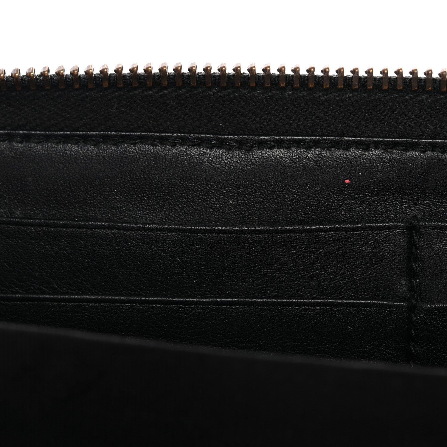 Gucci Calfskin Matelasse GucciGhost GG Marmont Zip Around Wallet Black New Acquamarine 11 of 13