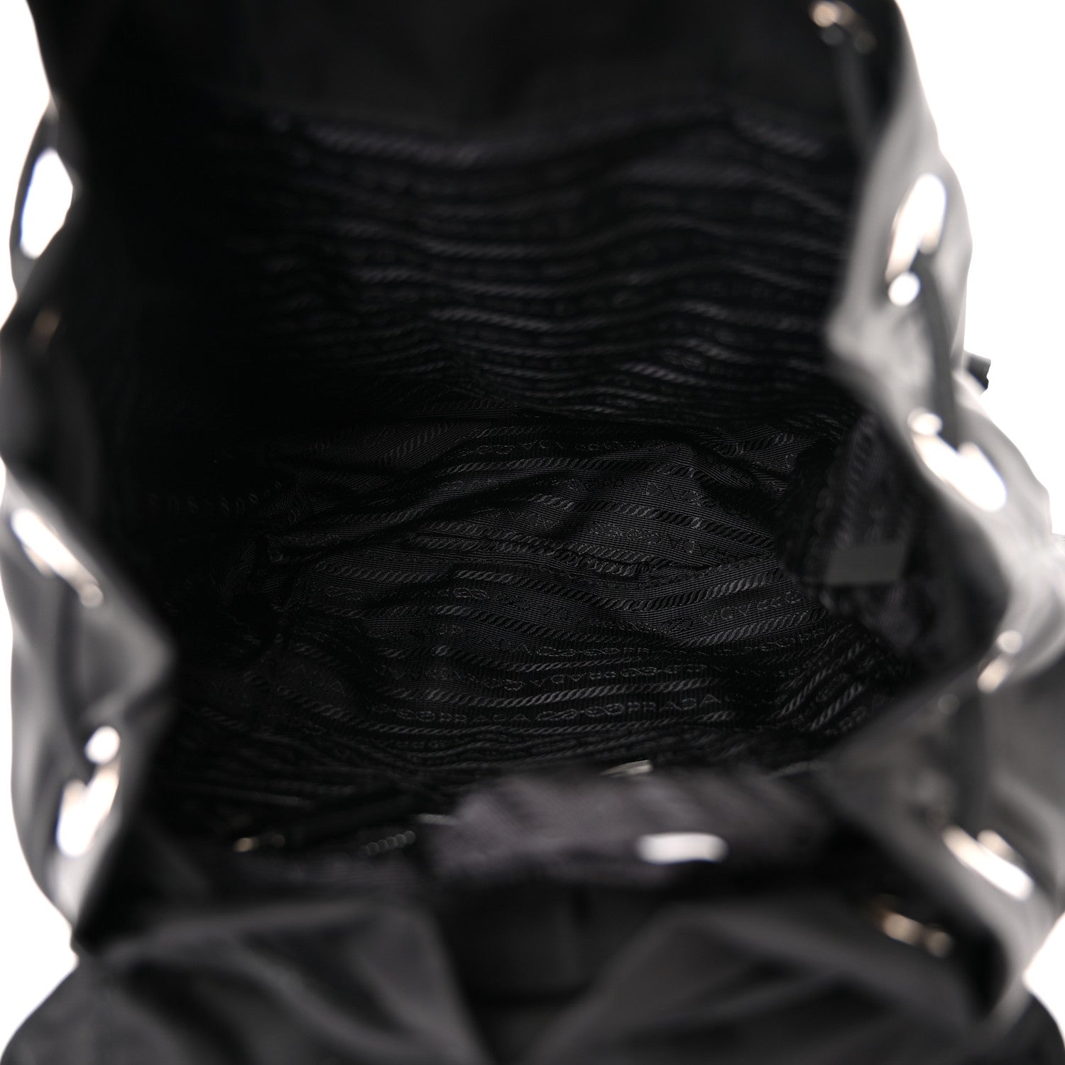 Prada Tessuto Nylon Saffiano Small Backpack Black 5 of 11
