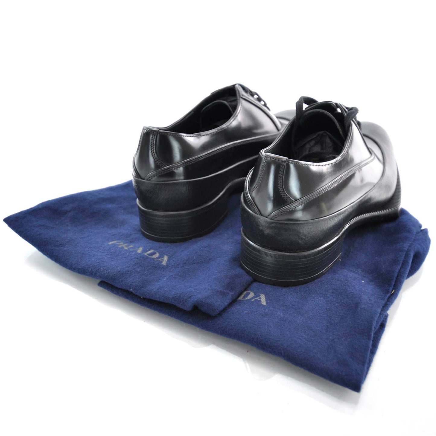 Leather Rubber Tipped Oxfords Black