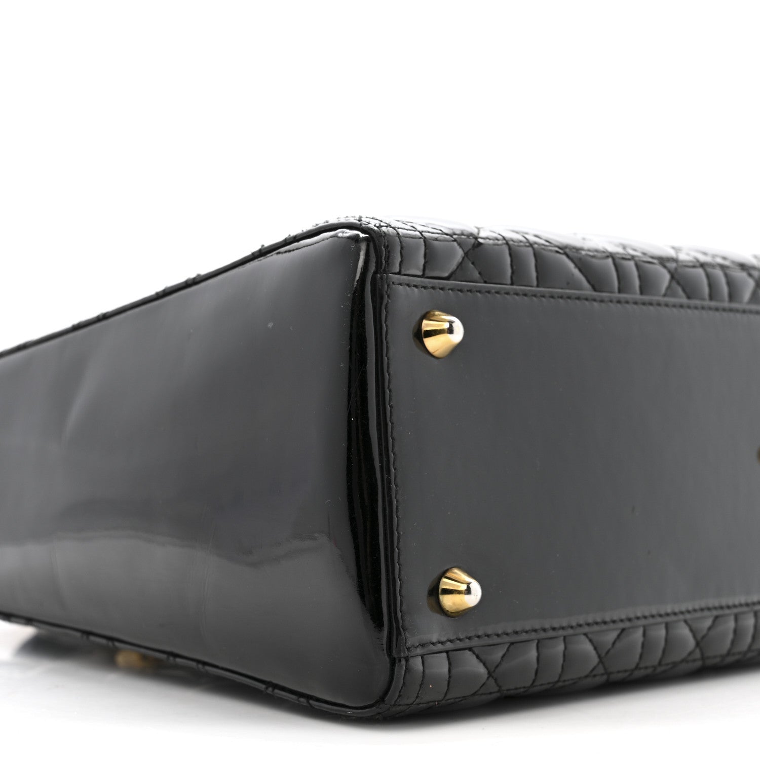 Christian Dior Patent Cannage Large Lady Dior Black 9 of 16
