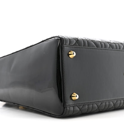 Christian Dior Patent Cannage Large Lady Dior Black 9 of 16