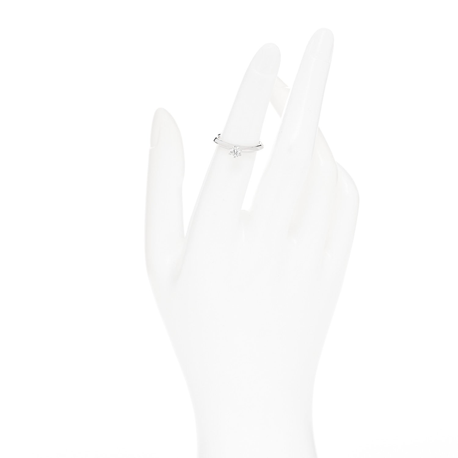 Tiffany Platinum Diamond .26ct Solitaire Engagement Ring 48 4.5 2 of 6
