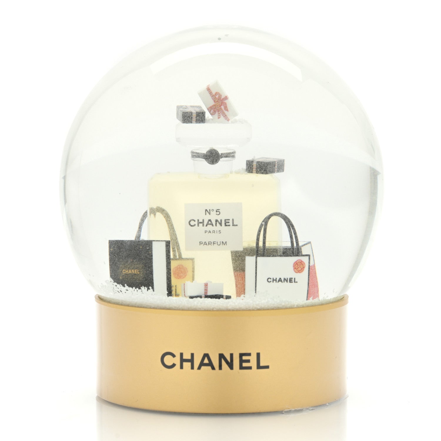Chanel Glass N°5 Perfume Bottle Snow Globe 1 of 6