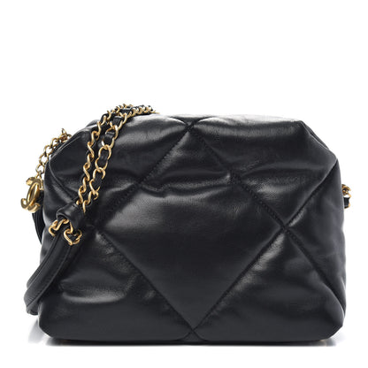 Chanel Lambskin Quilted Small Bowling Bag Black 1 of 9
