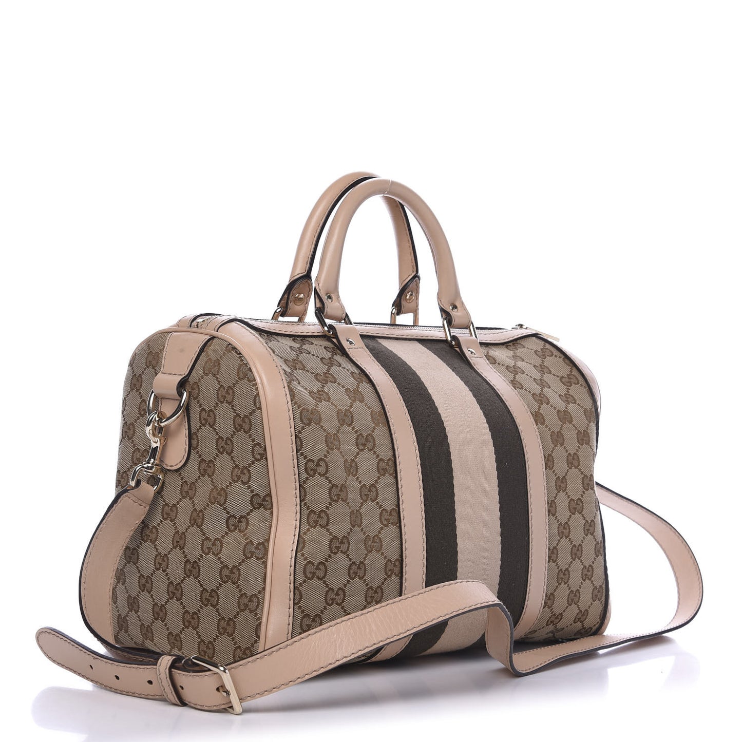 Monogram Vintage Web Medium Boston Light Pink