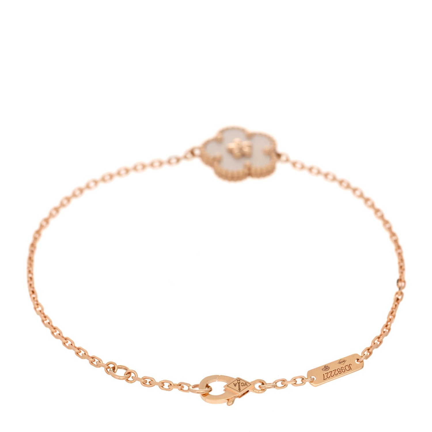 Van Cleef & Arpels 18K Rose Gold Mother Of Pearl Lucky Spring Plum Blossom Bracelet 2 of 4