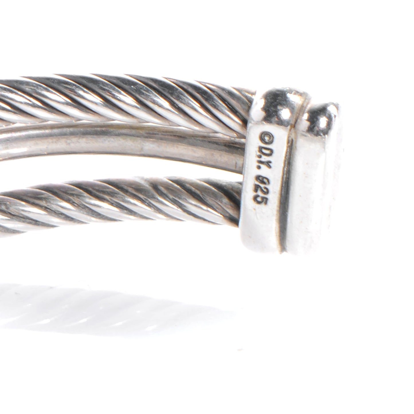 Sterling Silver Diamond Crossover X Cuff
