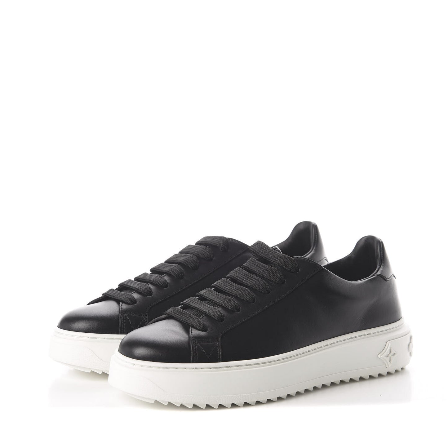 Calfskin Time Out Sneakers 37 Black